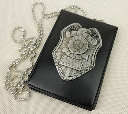New Resident Evil Stars Dep Raccoon Police Badge & Badge ID Holder Card Holder