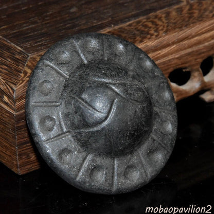 Old Hongshan Culture Meteorite Magnetite UFO Alien Carving Collectible
