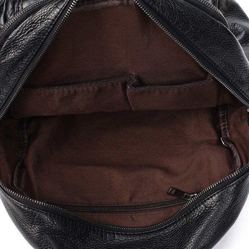 Synthetic Leather Backpack Small Student School Bag Traveling Shoulder Purse 1PC