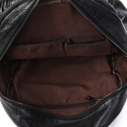 Synthetic Leather Backpack Small Student School Bag Traveling Shoulder Purse 1PC