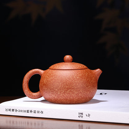5"Chinese Yixing Zisha Pottery Dragon Blood Sand Clay 240ML Xishi Kung Fu Teapot