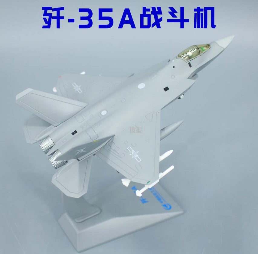 1:100 AVIC J-35A Fighter Carrier-based Aircraft Diecast Military Airplane Model