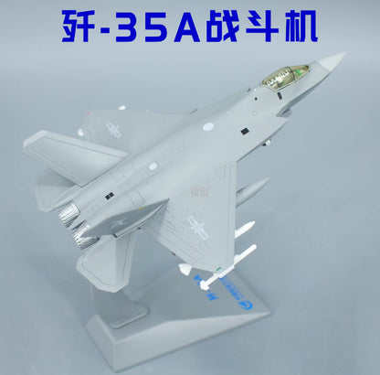 1:100 AVIC J-35A Fighter Carrier-based Aircraft Diecast Military Airplane Model