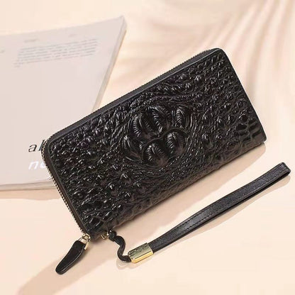 Genuine Leather Wallet Pattern Purse Large Clutch Bag 2*20*10CM Polyester Travel
