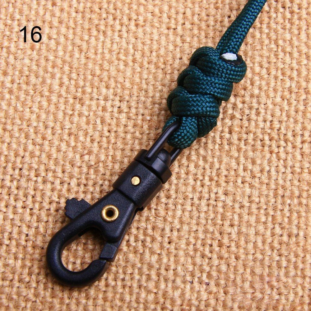 46CM 1 PC Paracord Keychain Lanyard Metal Triangle Buckle Outdoor Cord Carabiner