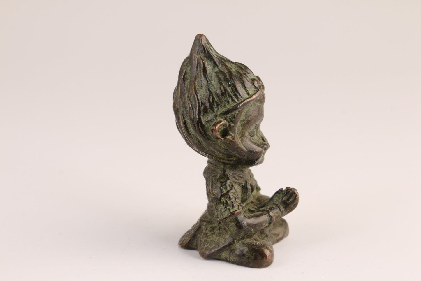 Rare Chinese copper wukong monkey king buddha Statue table decoration tea pet