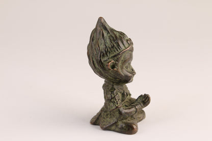 Rare Chinese copper wukong monkey king buddha Statue table decoration tea pet