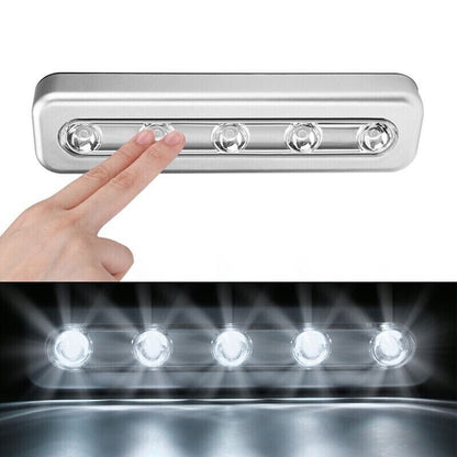 5 LED Wireless Cabinet Light LED With Adhesive Sticker Battery Powered Lamp New