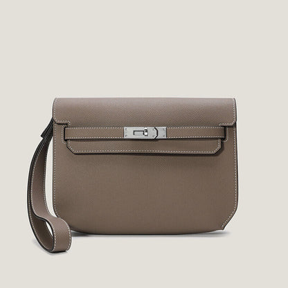 Small Flap Real Leather Belt Clutch Purse Briefcase Shoulder bag Satchel Handbag