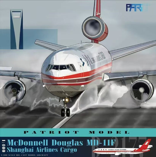1:400 PATRIOT MODEL Shanghai Airlines Cargo Plane MD-11F Diecast Aircraft Model