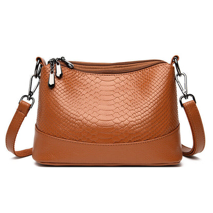 Mom Bag Shoulder Messenger Bag Multilayer Soft Leather Bag Satchel Wallet