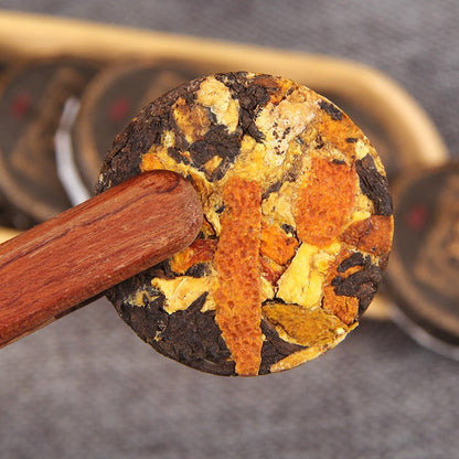 500g Yunnan Tangerine Peel mellow aroma Pu'er Tea Ripe Tea Bulk Mini Tea Cake