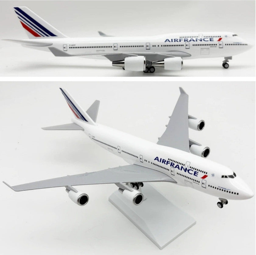 30CM AIR FRANCE BOEING 747-400 Plane Airplane Landing Gear Resin Aircraft Model