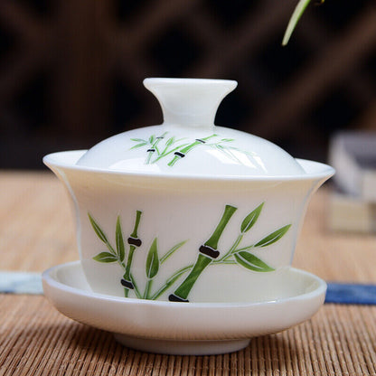 Chinese KungFu Tea Set Drinkware Ceramic Tea Pot Cup Tureen Gift Packing Pottery