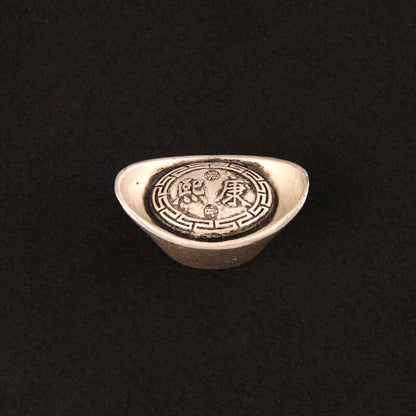 Silver Ingot Ornament Solid Antique Five Emperors Household Treasure Pot