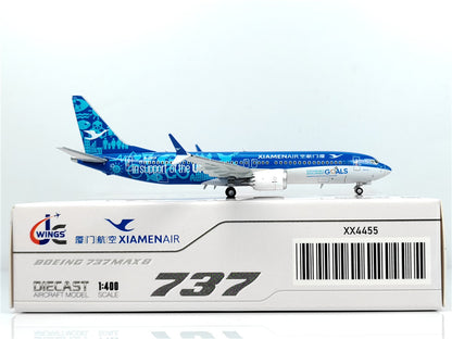 1:400 JC Wings XIAMENAIR BOEING B737MAX8 Passenger Airplane Diecast Model