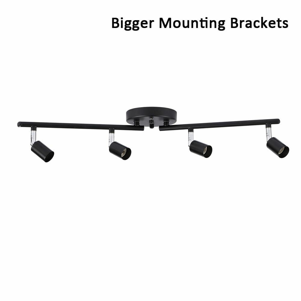 4/6 Heads Track Lighting Black Silver LED Chandeliers Light Modern Industrial 1p