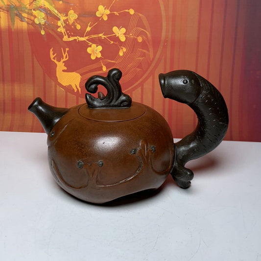 Vintage Chinese Yixing Purple Clay Teapot Zisha Ceremony Fashion Unique Teaware