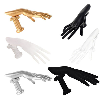 Hand Mannequin Form Resin Black Silver Jewelry Bracelet Ring Watch Display Stand