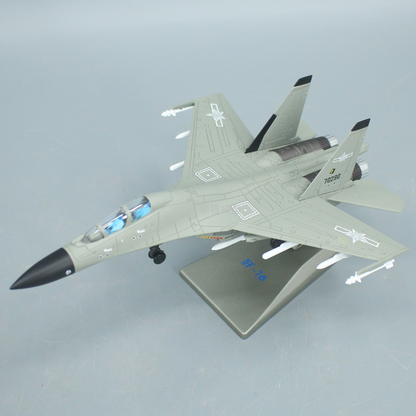 1:100 22CM J-16 Fighter Plane Airplane Zhuhai Air Show Diecast Military Model