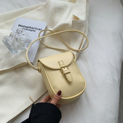 Small Synthetic Leather Colorful Crossbody Bag Shoulder Side Bag Handbag Purses