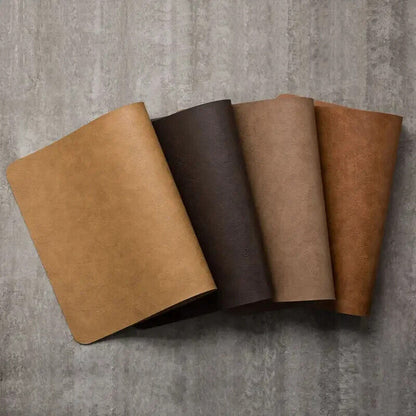 Placemat Leather Brown Light Luxury Solid Coffee Table Mats Waterproof 44.5x30cm