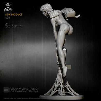 75mm resin figure model kit 1:24 Sexy Spider chivalrous woman TD-2248 garage kit