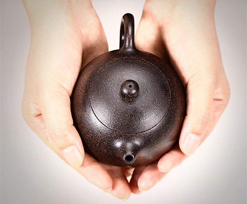 Xishi Tea Pot Marked Ball Shaped Infuser Holes China Real Yixing Zisha Pot 350ml
