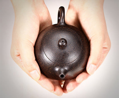 Xishi Tea Pot Marked Ball Shaped Infuser Holes China Real Yixing Zisha Pot 350ml