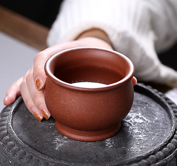 True Yixing Zisha Tea Cup Original Ore Master Cup Purple Clay 180ml Handmade Cup
