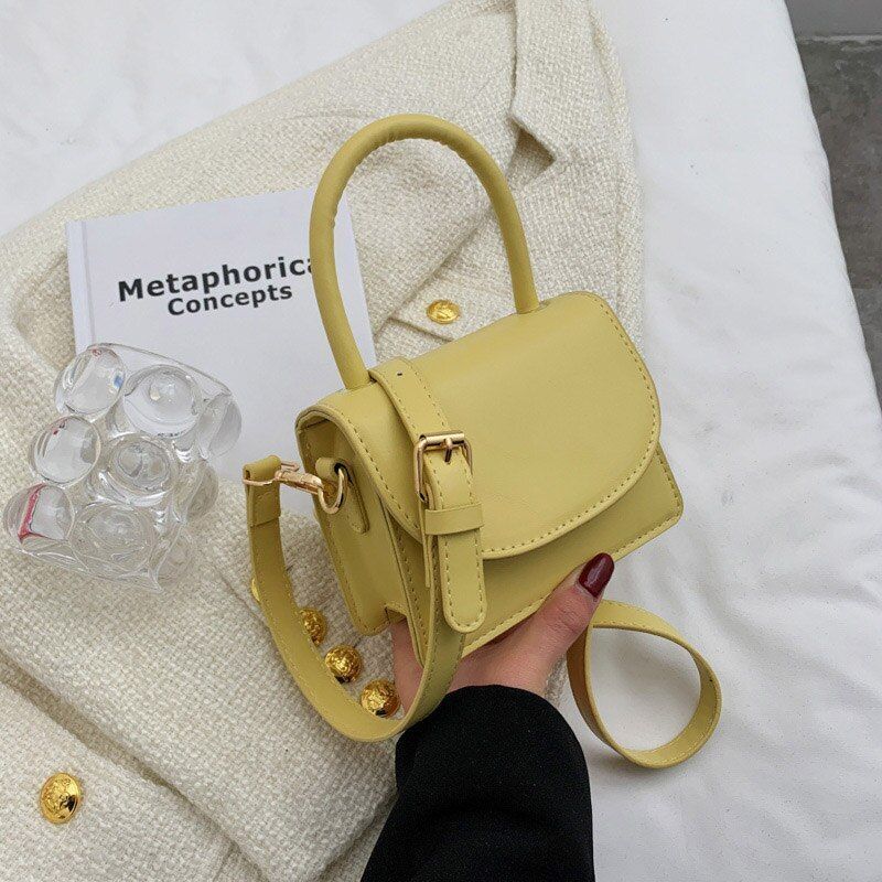 Mini Leather Flap Crossbody Bag Summer Shoulder Crossbody Bag Handbag 15*11*6 CM