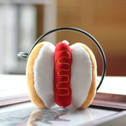 Creative Cute Cartoon Food Styling Plush Pendant Keychain Bag Charms Decoration