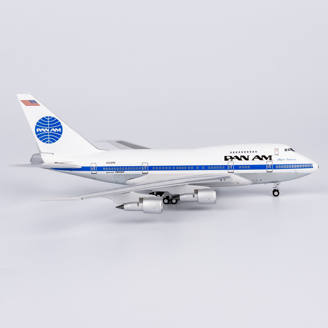 1:400 NGmodels Pan Am Boeing 747SP Passenger Airplane Diecast Model