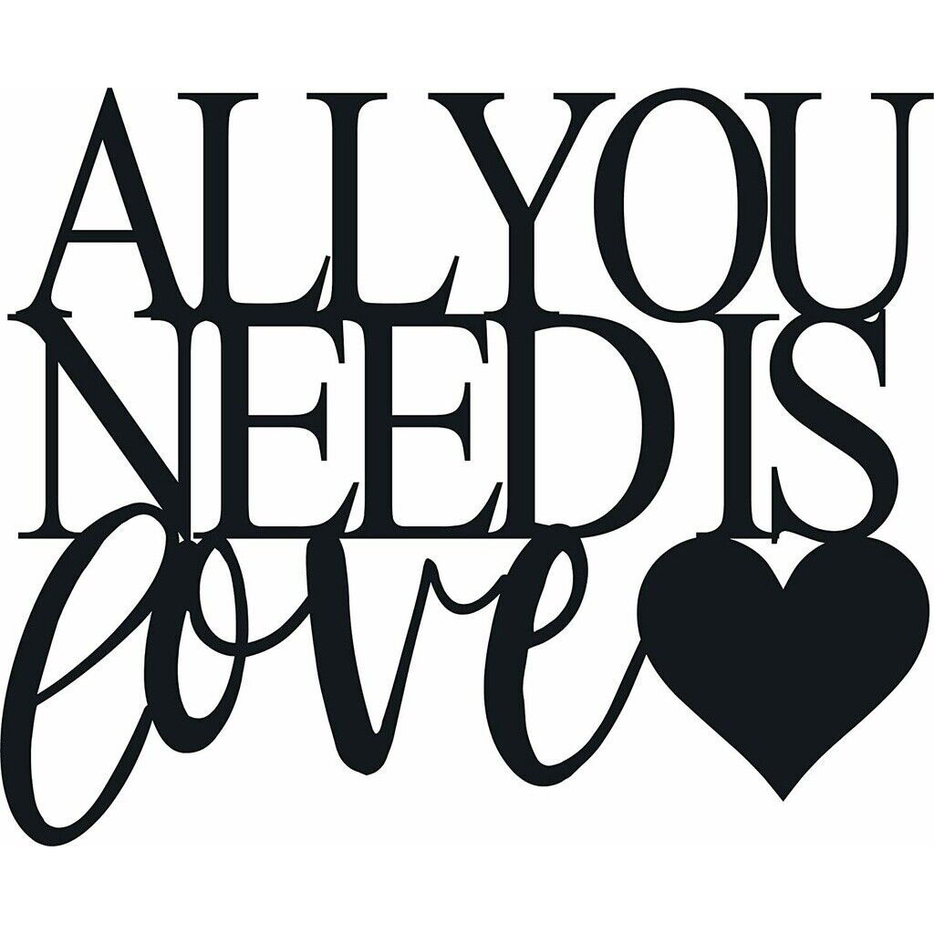 Metal Wall Art - All You Need Is Love Wrought Iron Crafts Ornaments Artwork