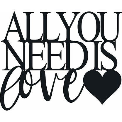 Metal Wall Art - All You Need Is Love Wrought Iron Crafts Ornaments Artwork