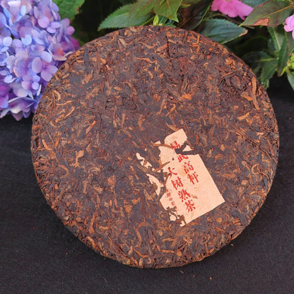 357g Yunnan Old Tree Pu'er Tea Yi Wu Ripe Tea Ancient Tree QIZI Cake Tea