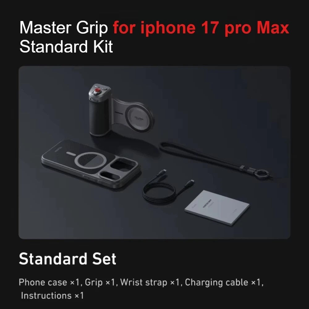 TELESIN iPhone 17 Pro Max/ 17 Pro Grip - Magnetic 3200mAh Battery Kit