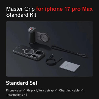 TELESIN iPhone 17 Pro Max/ 17 Pro Grip - Magnetic 3200mAh Battery Kit