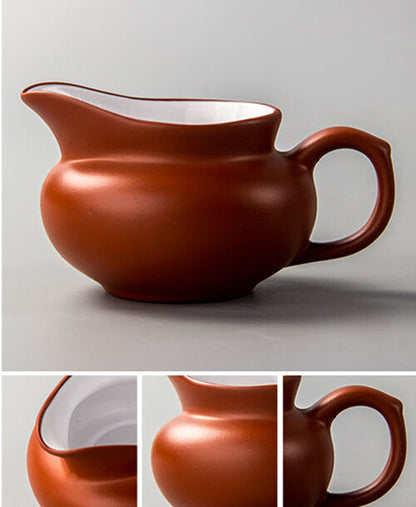 Chinese Zisha Purple Clay Pitcher Porcelain Fair Cup with Handle Tea Accessories