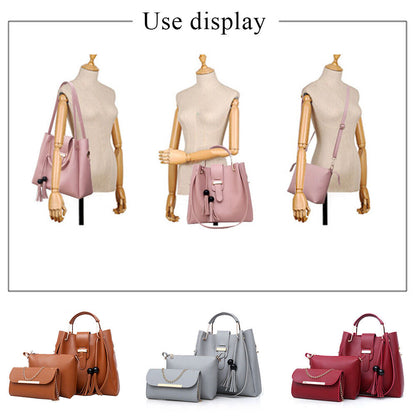 Fashion Women Bags Set 3pcs Large Casual Bags PU Leather Ladies Shoulder Bag* ಇ
