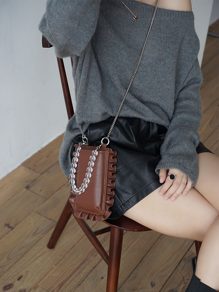 Messenger Bag Genuine Leather Handbag Small Flap Phone Purse Shoulder Handbags