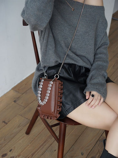 Messenger Bag Genuine Leather Handbag Small Flap Phone Purse Shoulder Handbags