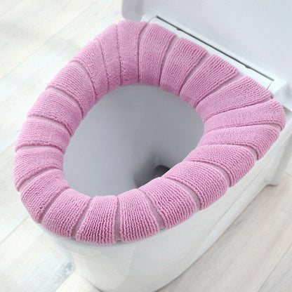 Cubierta De Asiento De Inodoro De Baño Alfombrilla Lavable Acrílica Suave Cálida