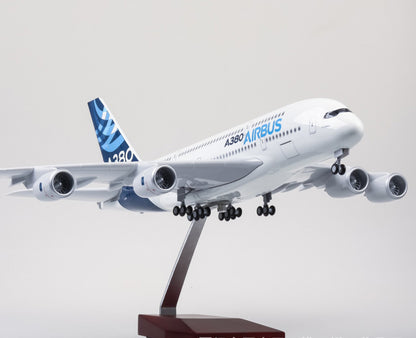 1:160 46CM AIRBUS A380 Passenger Airplane Landing Gears Resin Aircraft Model