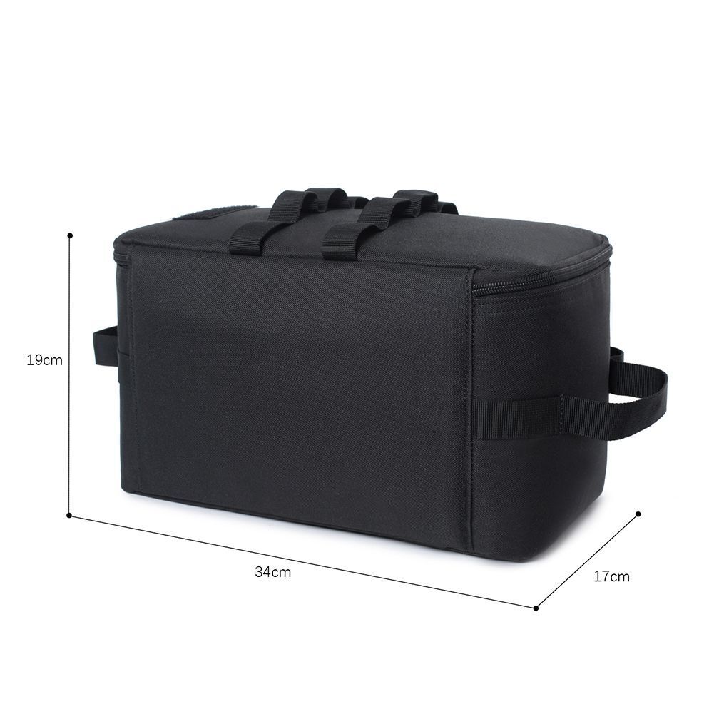 Outdoor Camping Bag Stove Canister Pot Carry Picnic Basket Foldable Tableware