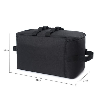 Outdoor Camping Bag Stove Canister Pot Carry Picnic Basket Foldable Tableware
