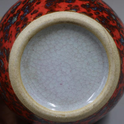 4" Collection Chinese Qing Porcelain Fambe Fancy Glaze Small Incense Burner