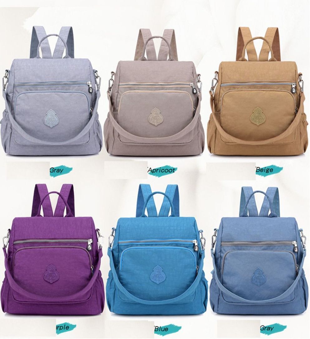 Fashion Women Backpack School Bags Nylon Cloth Waterproof Backpack Large Bookbag