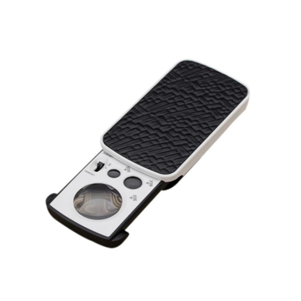 30X 60X 90X Portable Slide LED Light Jewelry Magnifying Glass Magnifier Loupe ww