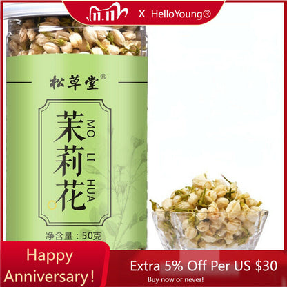 High Quality Dried Jasmine Herbal Tea MO Li Hua Tea Organic Jasmine Buds Tea50g-